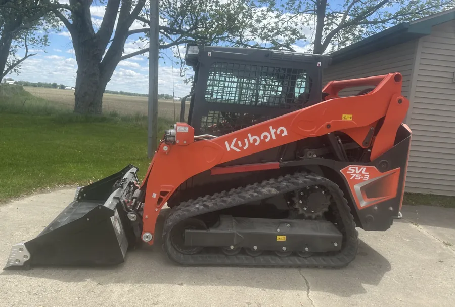 Track loader parked at a job in Michigan